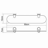 Полка стеклянная Wasserkraft Main K-9224