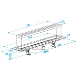 Душевой лоток с решеткой PlastBrno SZE1390