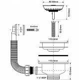 Слив-перелив McAlpine OR2-113S