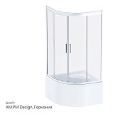 W90G-401A090WT Gem Deep душевое ограждение 90х90,стекло прозрачное,профиль мат. серебро,без поддона