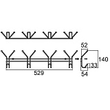 Настенные крючки, проволока стальная, 03, Milardo, 003W000M41