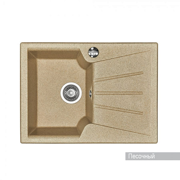 Мойка для кухни Aquaton Монца прямоугольная с крылом песочная 1A716032MC220
