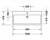 Раковина Duravit Vero 0454100027 100 см