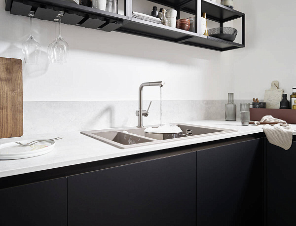 Смеситель для кухни HANSGROHE M54 Talis 270 72809000 с вытяжным душем sBox