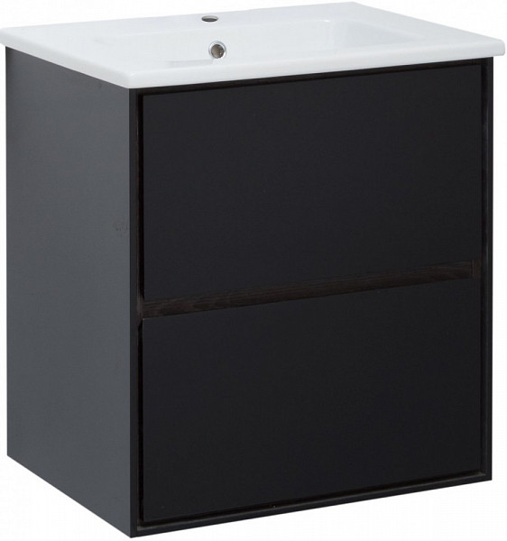 Тумба под раковину Aquanet Милан 60 черный глянец 00269306