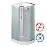 Душ.каб. NG-3312-14LBKT (1200х800х2100-2400) низкий поддон(13см) стекло МАТОВОЕ 3 места