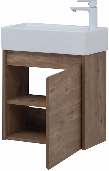 Тумба под раковину Aquanet Nova Lite 50 дуб рустикальный (1 дверца) 00298855