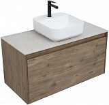 Тумба под раковину Aquanet Nova Lite 100 дуб рустикальный (1 ящик) 00249520