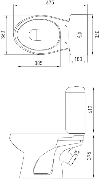 Унитаз-компакт Оскольская керамика Элисса Премьер