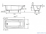 Акриловая ванна Jacob Delafon Patio 170x70 E6812RU-01