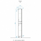 Шкаф-колонна Style Line Эко стандарт 24х191