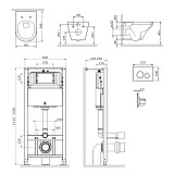 IS49001.501700 Инсталл с клав Pro L белый с подв унит Inspire FlashClean с сид м/л