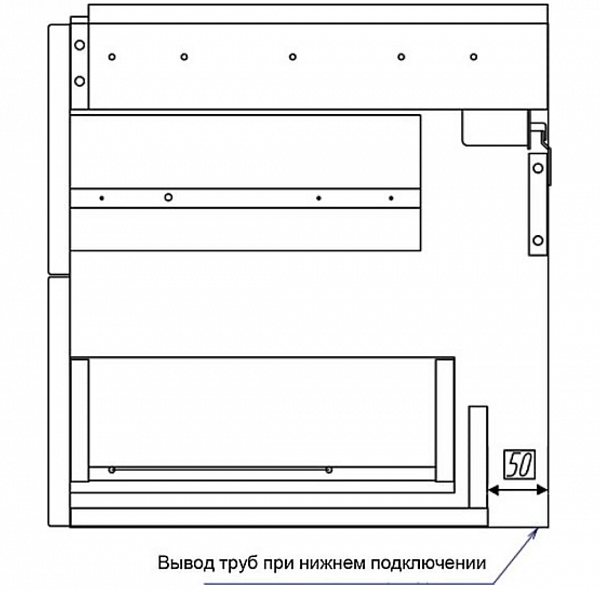 Тумба под раковину Акватон Америна 76 см 1A169401AM430