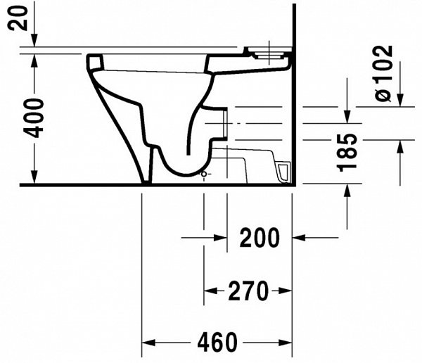 Унитаз-компакт Duravit DuraStyle 2155090000 напольный с бачком 0935100005