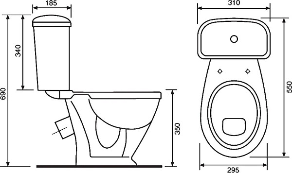 Унитаз-компакт Оскольская керамика Детский Стандарт