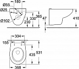Унитаз подвесной Grohe Bau Ceramic 39427000