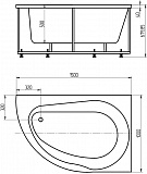 Акриловая ванна Aquatek  Вирго 150x100 VIR150-0000025