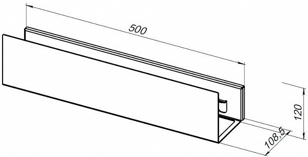 Полка Aquanet Магнум 50x12 белая матовая, с крючками 00302232