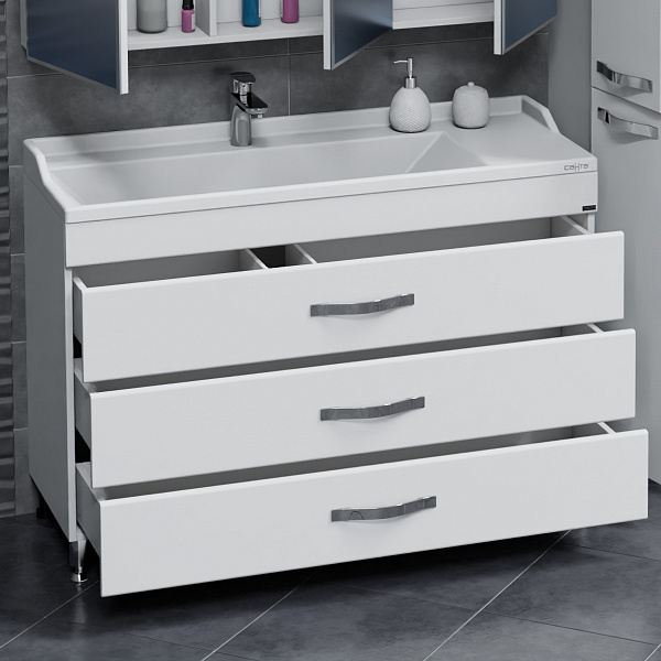 Тумба для умыв. "Виктория 120" NEW напол. (ум. Сириус 120 литой мрамор) Санта