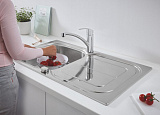Комплект Grohe Eurosmart 31565SD0 Мойка кухонная K300 31563SD0 + Смеситель Eurosmart 33281002