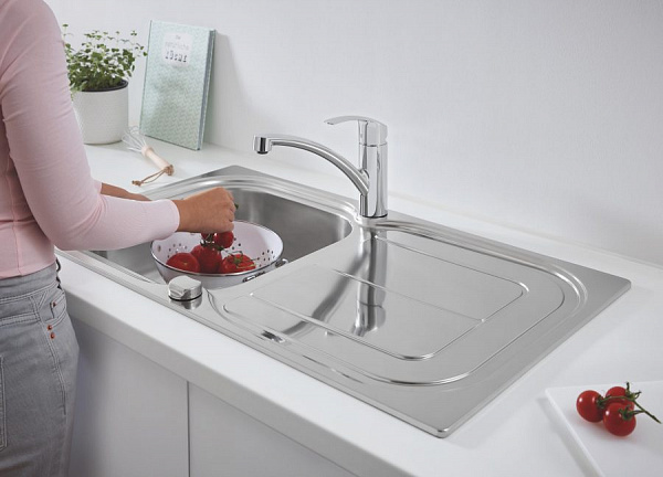 Комплект Grohe Eurosmart 31565SD0 Мойка кухонная K300 31563SD0 + Смеситель Eurosmart 33281002