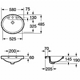 Раковина Roca Dama Senso 58х48 327515000