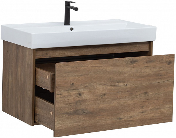 Тумба под раковину Aquanet Nova Lite 90 дуб рустикальный (1 ящик) 00249517