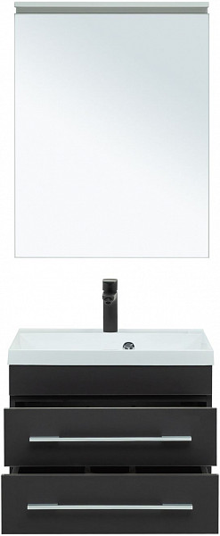 Тумба под раковину Aquanet Верона 58 New черный матовый 00272428