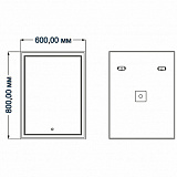Зеркало AZARIO Deluxe 600х800 влагостойкое с подсветкой (CS00071911)