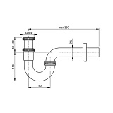 Сифон для раковины AlcaPlast A432 U-форма