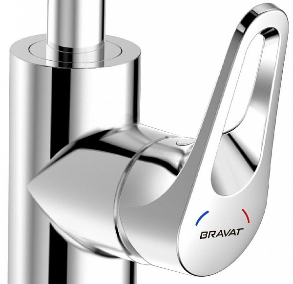 Смеситель для кухни Bravat Drop-D высокий излив F748162C-2