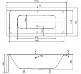 Акриловая ванна Besco Quadro 155x70 WAQ-155-PK