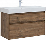 Тумба под раковину Aquanet Nova Lite 100 (SLIM SYNERGY) дуб рустикальный, 2 ящика 00249957