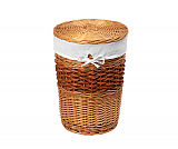 Плетеная корзина для белья с крышкой Wasserkraft Main WB-410-L