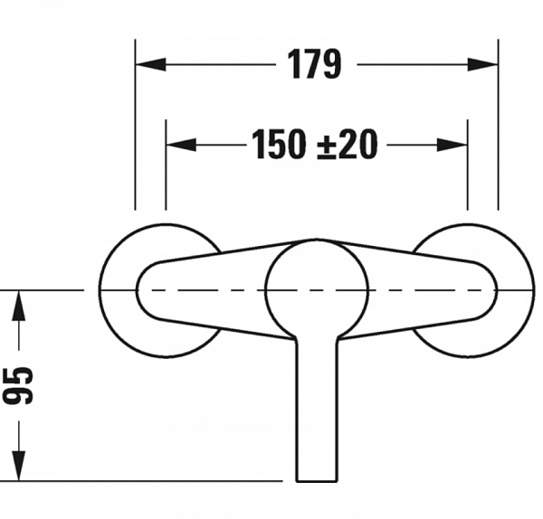 Смеситель Duravit B.2 B24230000010 для душа