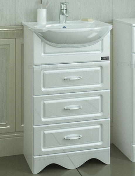Тумба под раковину Верона 50 3 ящика напольная Санта 700115