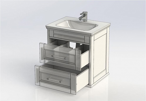 Тумба под раковину Aquanet Бостон М 60 белый 00209679