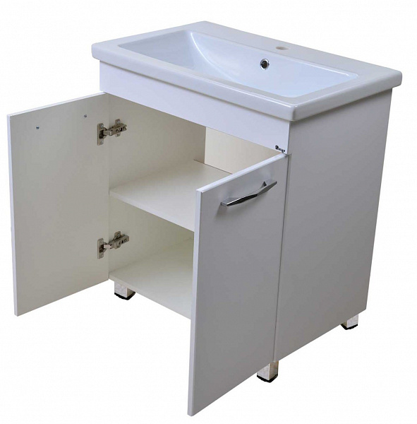 Тумба Emmy Рокард 70х70 с раковиной Соmo (Две двери)