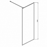 Душевая перегородка Azario RICHMOND 6310 Walk-in 800х2000 стекло прозр. 6 мм, профиль СЕРЕБРО, с покр Easy clean