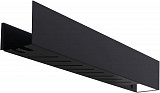 Полка Aquanet Магнум 70x12 черная матовая, с крючками 00302221