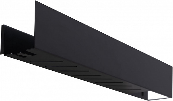 Полка Aquanet Магнум 70x12 черная матовая, с крючками 00302221