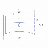 Мебельная раковина Фостер 70