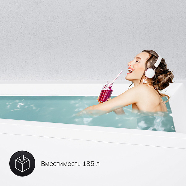 W72A-160R100W-A2 Ванна акриловая spirit  ассиметричная 160x100, без слива/перелива, правосторонняя