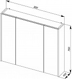Зеркало-шкаф Aquanet Латина 90 белый 00179605