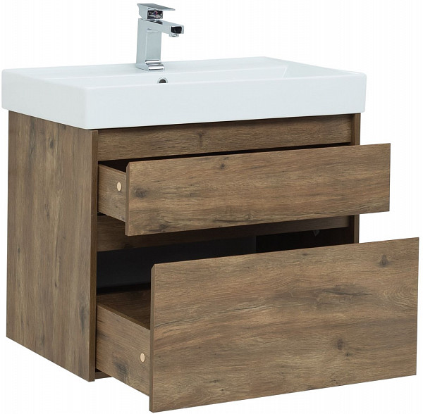 Тумба под раковину Aquanet Nova Lite 75 дуб рустикальный (2 ящика) 00249515