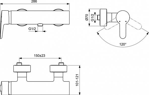 Смеситель Ideal Standard Connect Blue B9924AA для душа