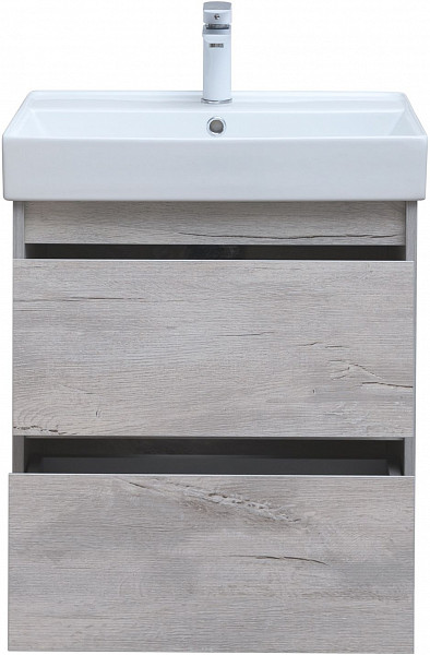 Тумба под раковину Aquanet Nova Lite 60 дуб белый (2 ящика) 00287874