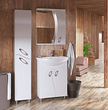 Зеркальный шкаф 59х74 см белый глянец Corozo Наина SD-00000298