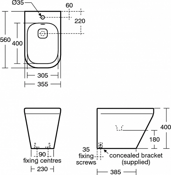 Биде Ideal Standard Tonic II K523601