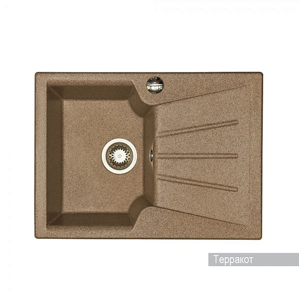 Мойка для кухни Aquaton Монца прямоугольная с крылом терракотовая 1A716032MC270